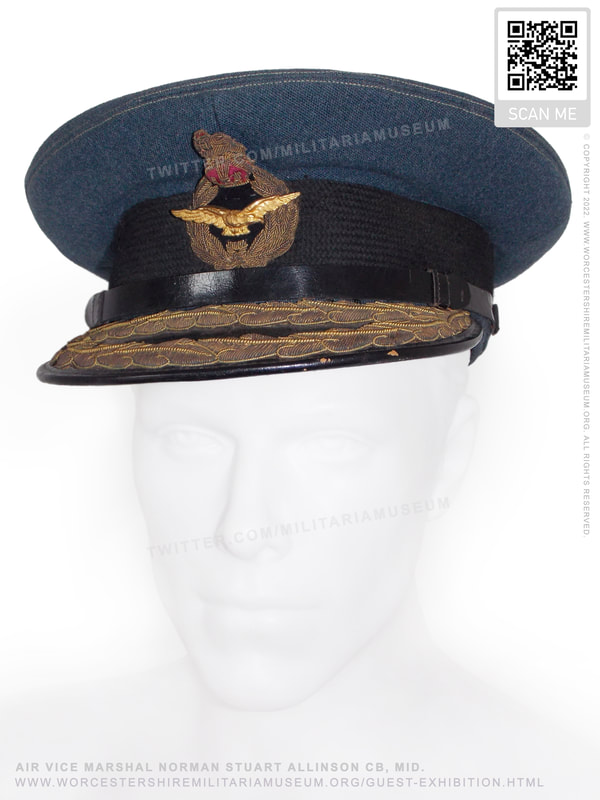 Air Vice Marshal Norman Allinson. WW2 Air Marshal's visor peaked cap.