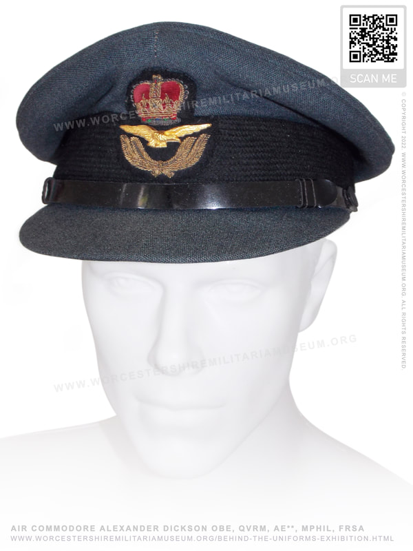 Air Commodore Alexander Dickson. 1960s RAF Junior officer's peak cap