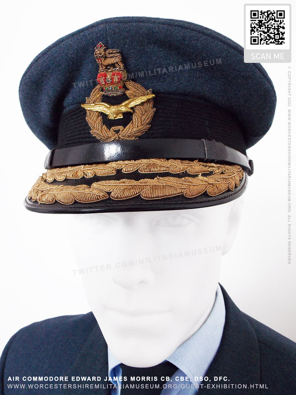 WW2 Battle of Britain pilot, Air Rank Officer's visor cap from Air Commodore Morris CB CBE DSO DFC